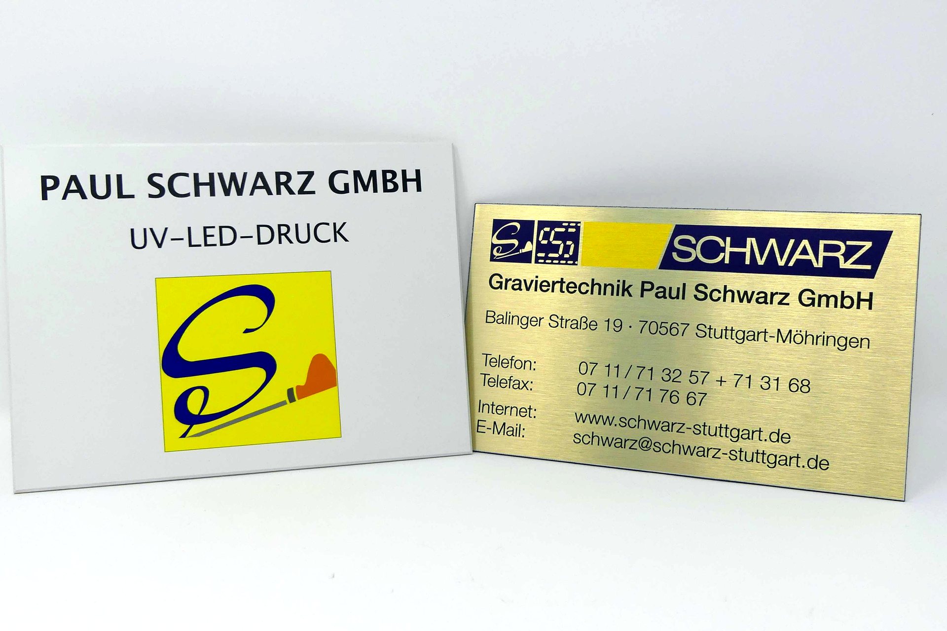 Mehrfarbig im UV-LED-Verfahren bedruckte Karten der Paul Schwarz GmbH